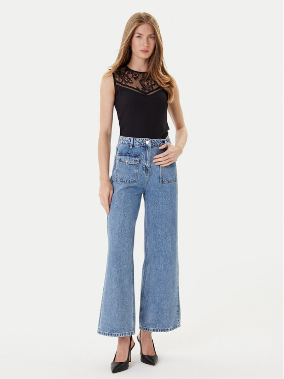Morgan Morgan Jeansy 241-PWIDE Modrá Wide Leg