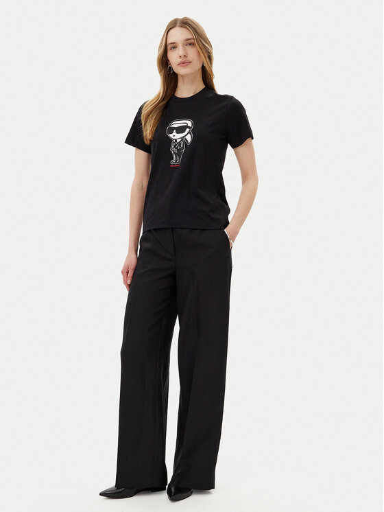 KARL LAGERFELD KARL LAGERFELD T-Shirt A1W17126 Czarny Regular Fit