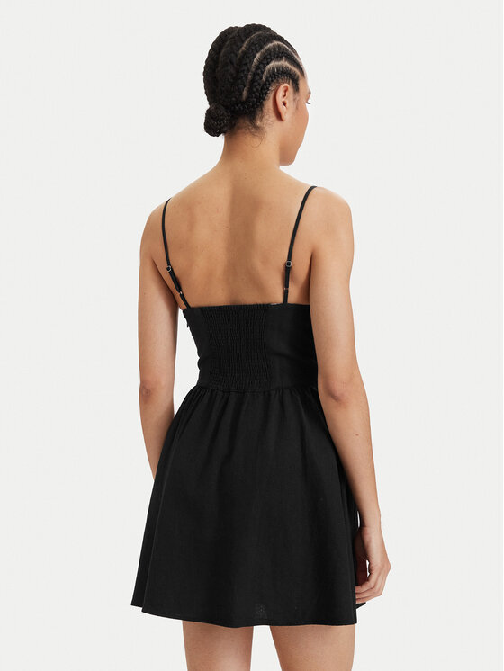 Tommy Jeans Tommy Jeans Vasaras kleita Skater DW0DW22345 Melns Slim Fit