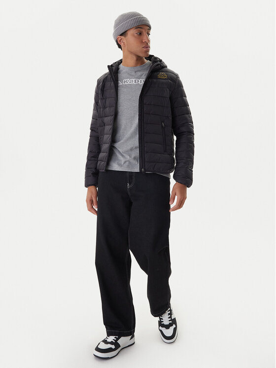Kappa Kappa Prechodná bunda Logo Astrom 34243TW Čierna Slim Fit