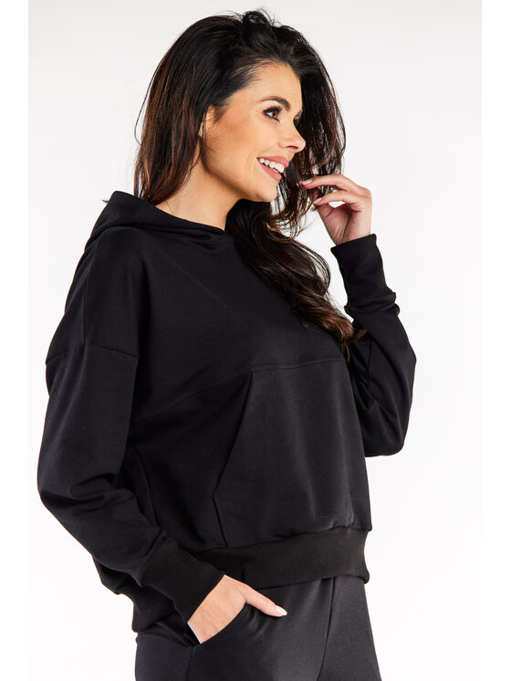 Infinite You Infinite You Mikina M318 Čierna Basic Fit
