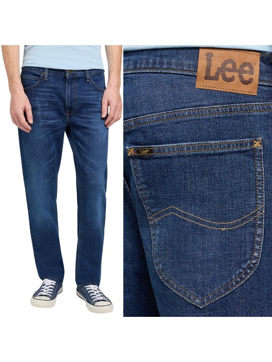 Lee Lee Pantaloni di tessuto DAREN ZIP FLY Blu Straight Leg