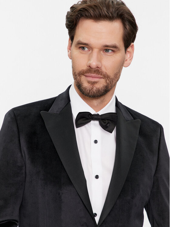 KARL LAGERFELD KARL LAGERFELD Marynarka 155270 541009 Czarny Slim Fit
