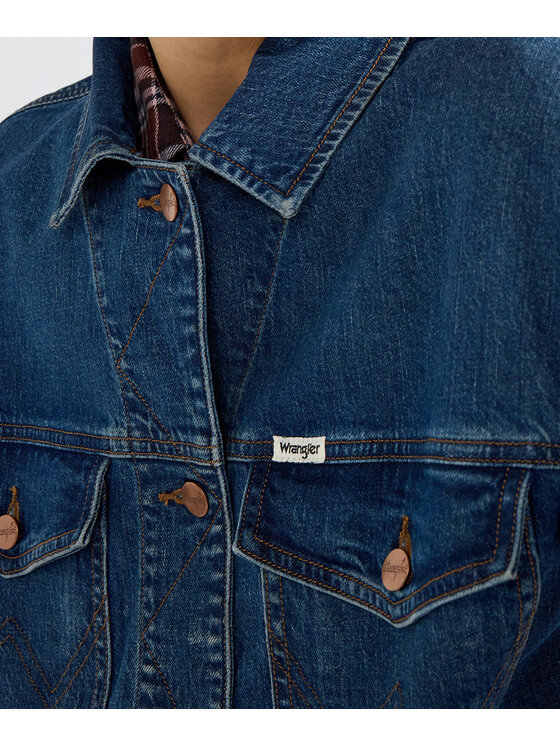 Wrangler Wrangler Kurtka jeansowa 112386771 Niebieski Regular Fit