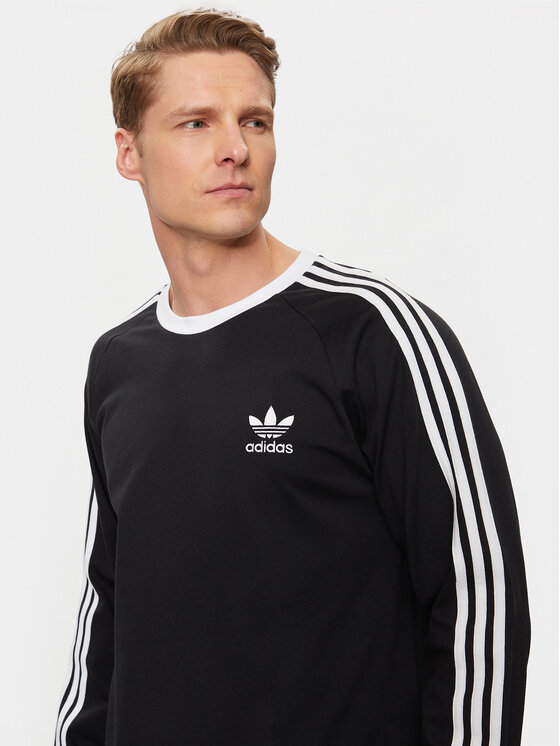 adidas adidas S dlouhým rukávem Adicolor Classics 3-Stripes Long-Sleeve Top IA4877 Černá Slim Fit