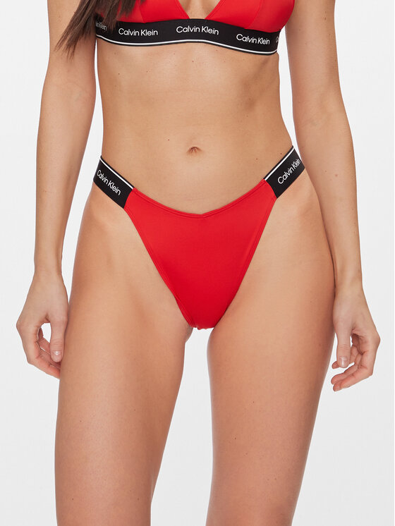 Calvin Klein Swimwear Bikini partea de jos KW0KW02430 Roșu