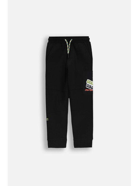 Coccodrillo Coccodrillo Teplákové nohavice ZC5120201SBK-021 Čierna Regular Fit