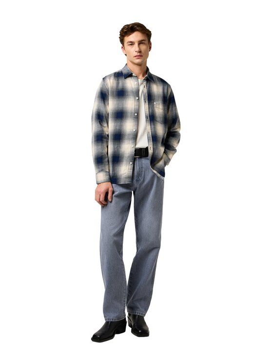 Wrangler Wrangler Koszula 112371651 Granatowy Regular Fit