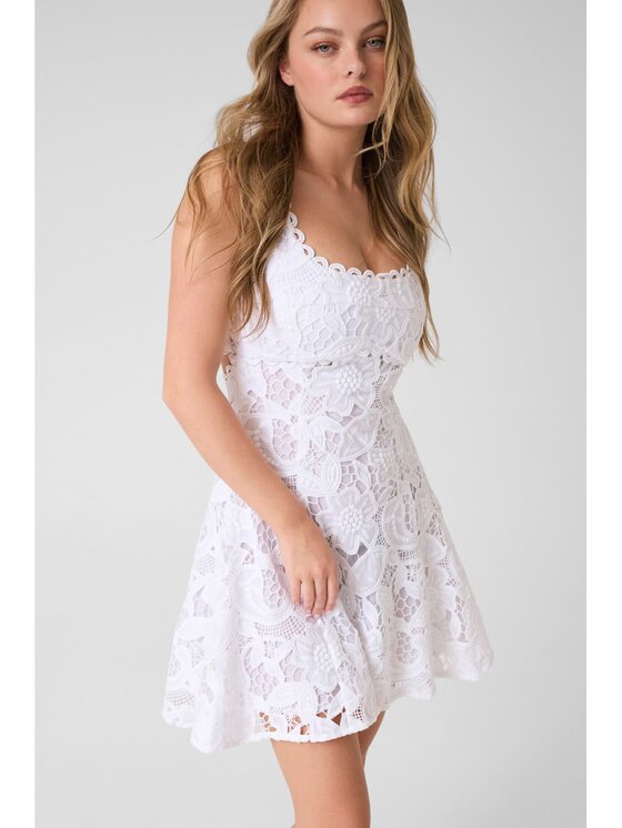 Guess Guess Sukienka codzienna 183102 Biały Classic Fit