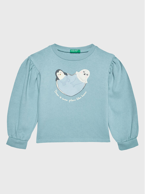 United Colors Of Benetton United Colors Of Benetton Džemperis 35TMG105N Mėlyna Regular Fit