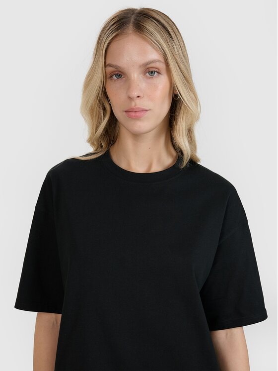 4F 4F T-Shirt 4FRSS25TTSHF2692-20S Μαύρο Oversize