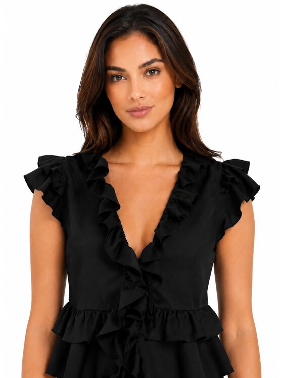Agatha Studio Agatha Studio Bluzka A26LS-AH-K04 Czarny Classic Fit