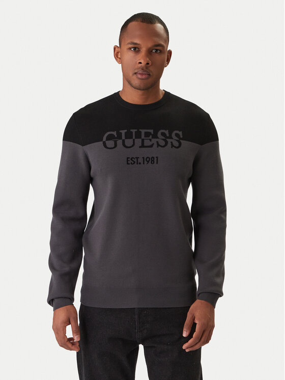 Guess Guess Svetr M6RR20 Z4492 Šedá Regular Fit