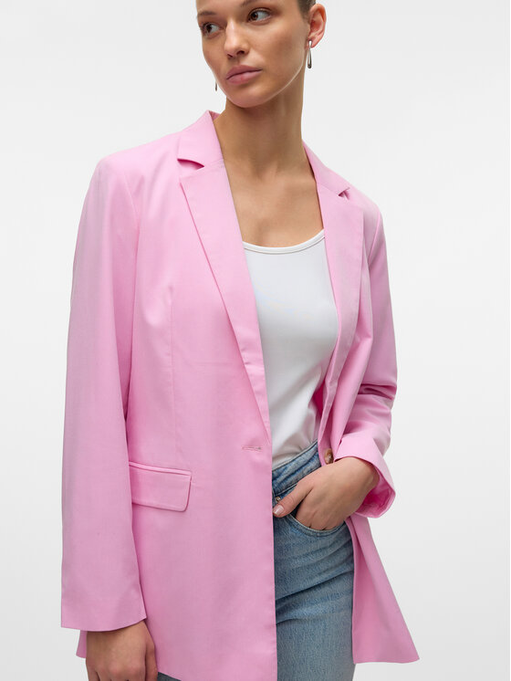 Vero Moda Vero Moda Marynarka Nila 10320915 Różowy Slim Fit