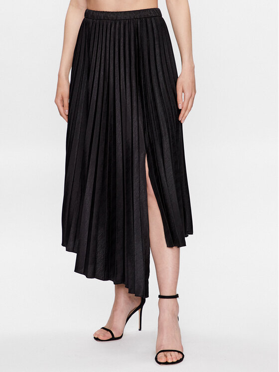 DKNY Fustă plisată P3ANTQBW Negru Regular Fit