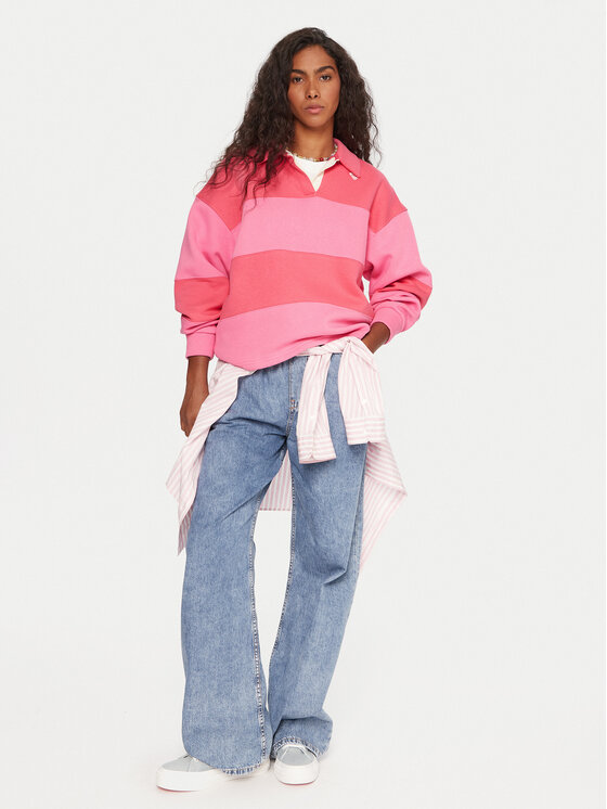 Roxy Roxy Sweatshirt Cross Your Mind ERJFT05015 Rosa Boxy Fit