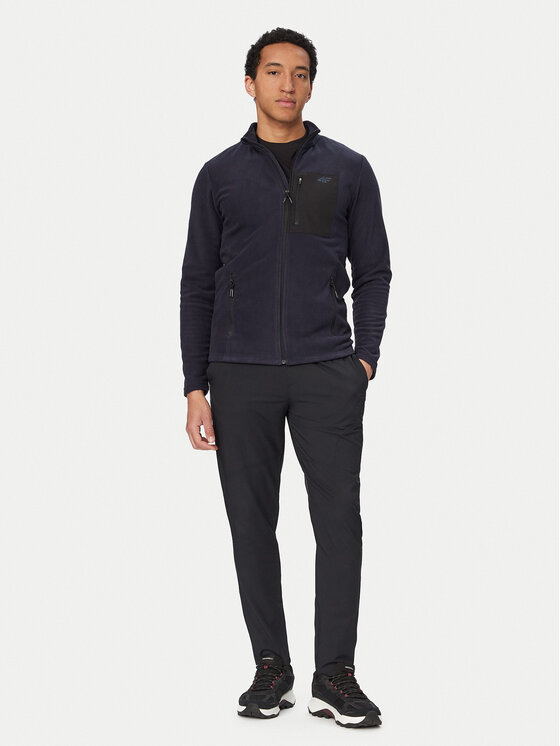 4F 4F Fleecejacke 4FAW23TFLEM123 Blau Regular Fit