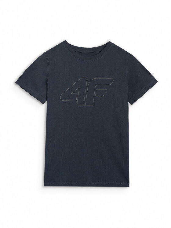 4F 4F T-Shirt BASIC+ Granatowy Regular Fit