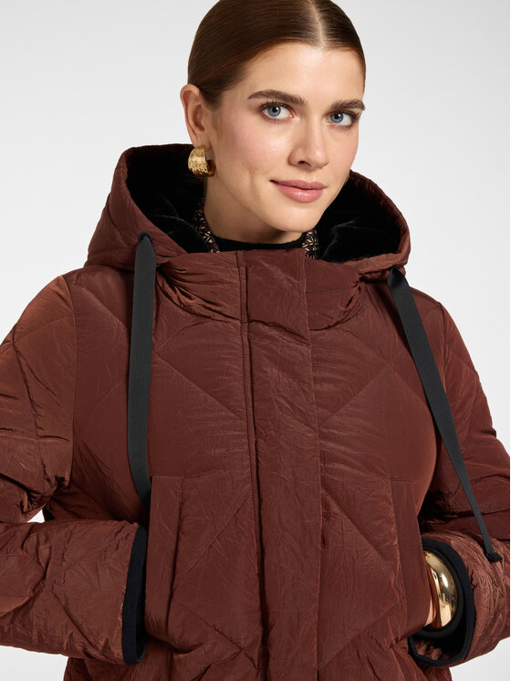 Elena Mirò Elena Mirò Giubbotto piumino F810P000233N022 Marrone Over Fit