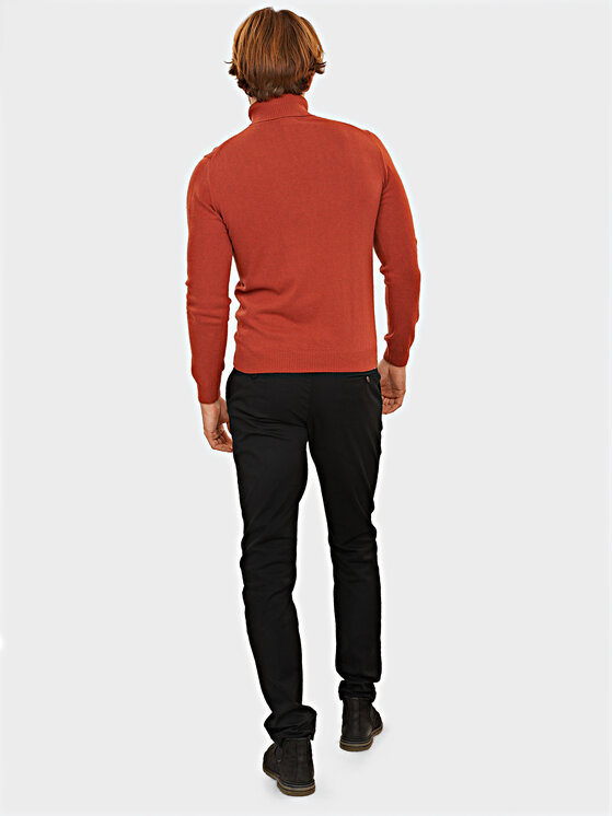 Evenemen Evenemen Sweter Golf Miedziany Slim Fit