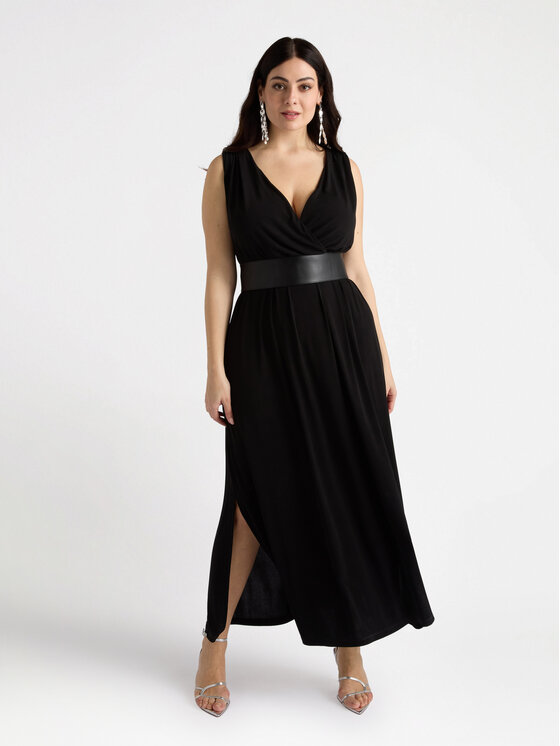 Fiorella Rubino Fiorella Rubino Sukienka wieczorowa 7468L001152N033 Czarny Slim Fit