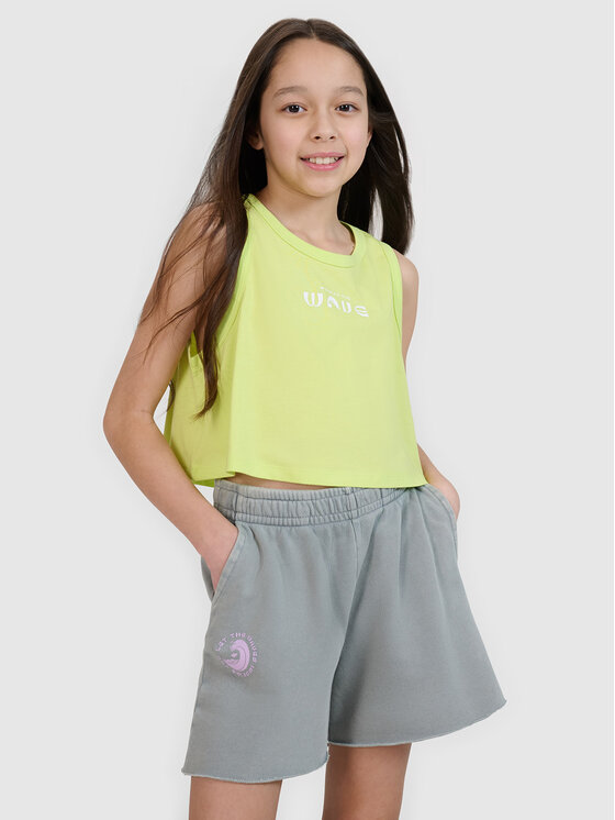4F 4F Tank top SWELLS OF THE OCEAN Zielony Oversize