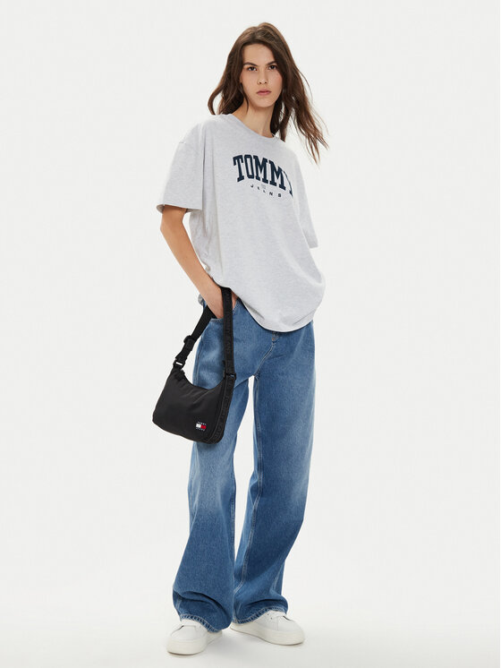 Tommy Jeans Tommy Jeans T-krekls Varsity DW0DW18403 Pelēks Oversize