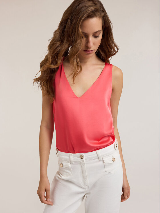 Motivi Motivi Top D725Q000442N016 Czerwony Regular Fit