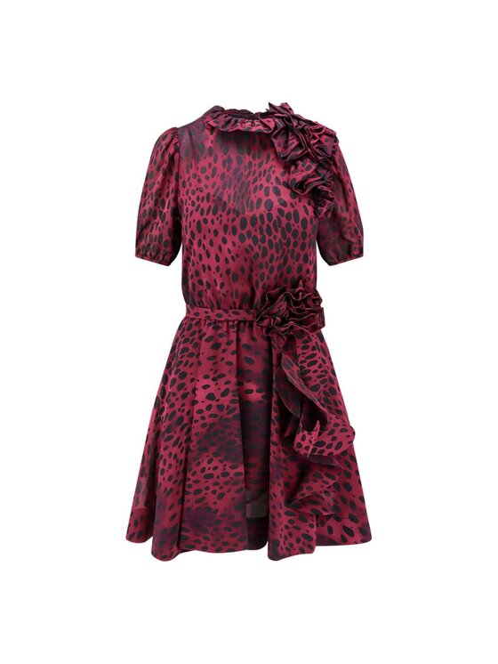 PINKO PINKO Sukienka codzienna Abito donna bayonne georgette Bordowy Regular Fit
