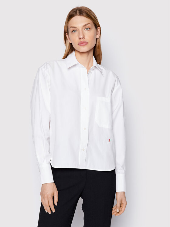 Victoria Victoria Beckham Cămașă 1322WSH003852A Alb Relaxed Fit 1322WSH003852A imagine noua