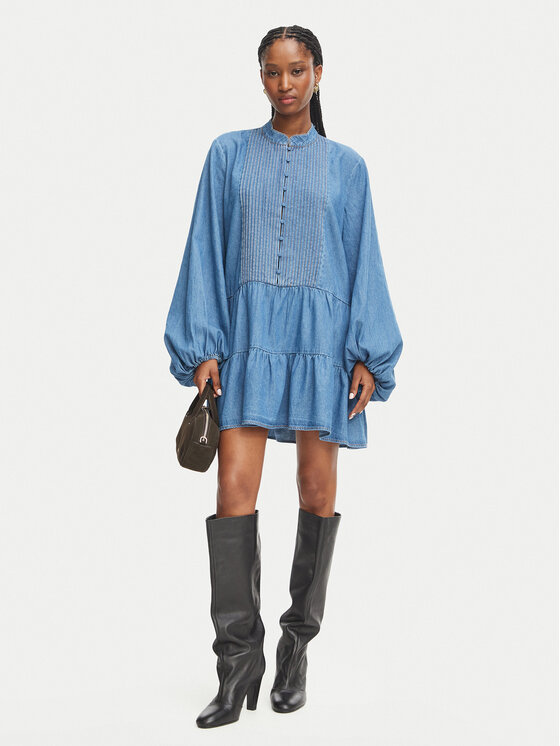 Bardot Bardot Jeanskleid Antonia 91440DB Blau Regular Fit