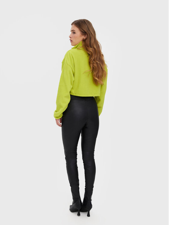 Vero Moda Vero Moda Pantaloni din imitație de piele Storm 10270787 Negru Slim Fit