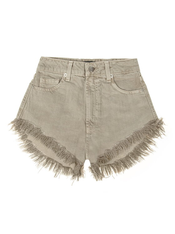 MissDenim MissDenim Szorty jeansowe High Waist Beżowy Regular Fit