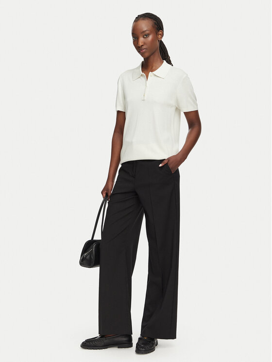 Calvin Klein Calvin Klein Тениска с яка и копчета LV044G311G Кремав Slim Fit
