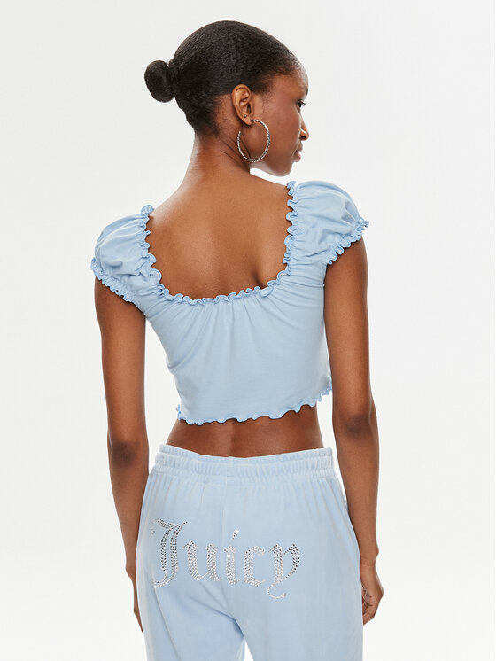 Juicy Couture Juicy Couture Блузка Brodie JCWCT23309 Блакитний Regular Fit