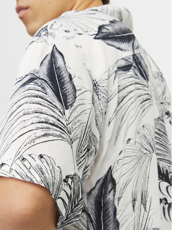 Jack & Jones Jack & Jones Hemd Monochrome Resort 12249210 Weiß Relaxed Fit
