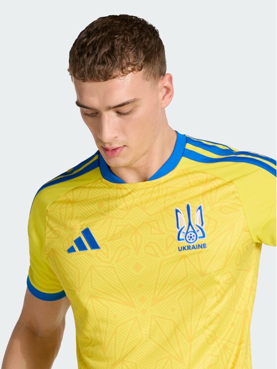 adidas adidas Koszulka techniczna Ukraine 26 Home Jersey Żółty Slim Fit