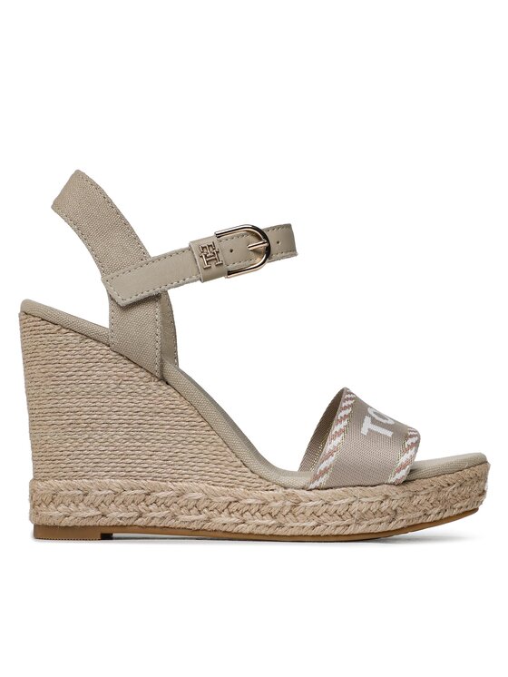 Tommy Hilfiger Espadrile Seasonal Webbing Wedge FW0FW07088 Bež