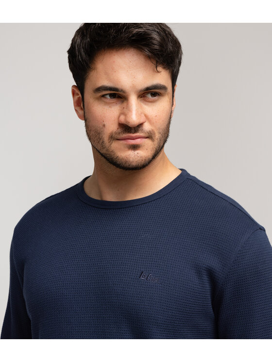 Lee Cooper Lee Cooper Longsleeve MATEO 2650 Niebieski Regular Fit