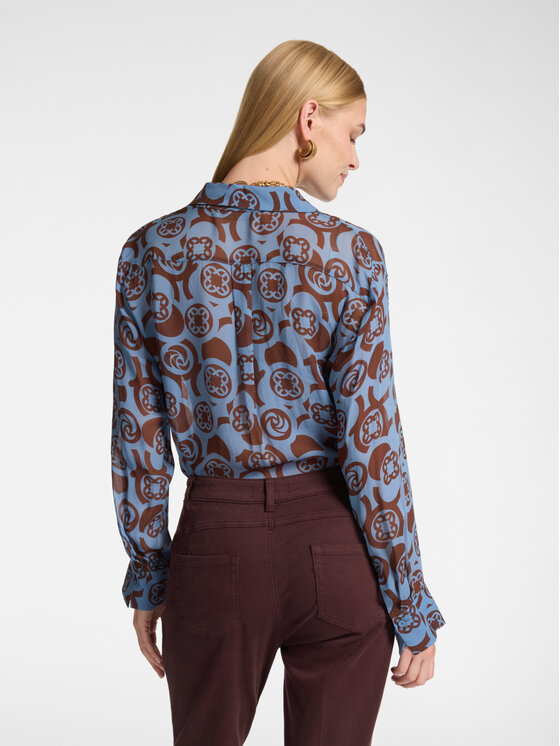 Elena Mirò Elena Mirò Koszula 5033P000350N001 Turkusowy Regular Fit