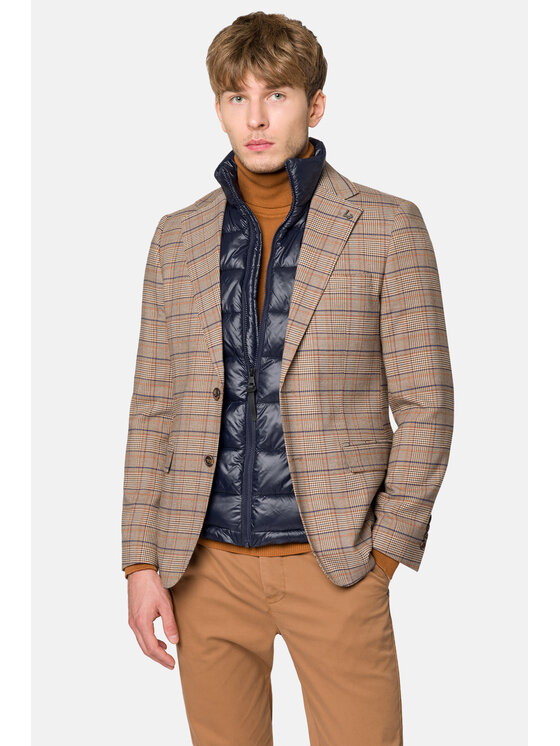 Lancerto Lancerto Marynarka Amberley MA131223000021 Beżowy Slim Fit