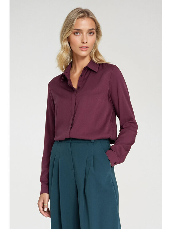 NIFE NIFE Halenka B205 Fialová Regular Fit