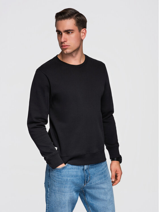 Ombre Ombre Mikina OM-SSBN-0271 Černá Regular Fit