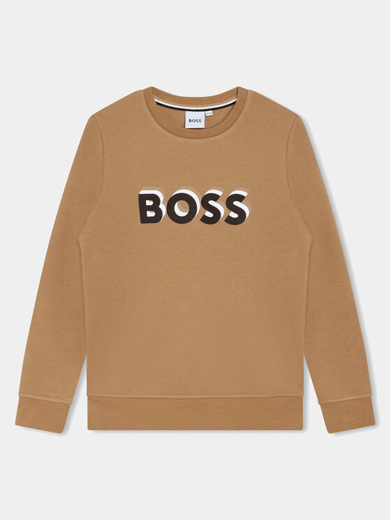 BOSS Boss Pulóver J50717 S Bézs Loose Fit