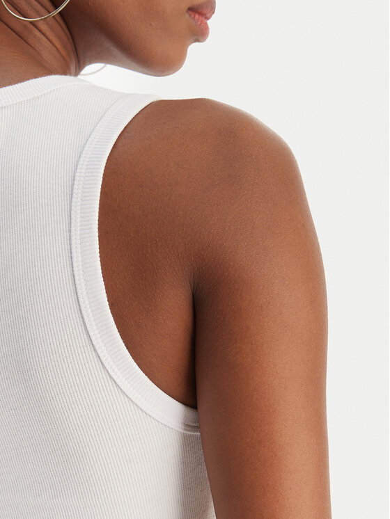 Juicy Couture Juicy Couture Top Thin Strap JCWLV126308 Alb Slim Fit