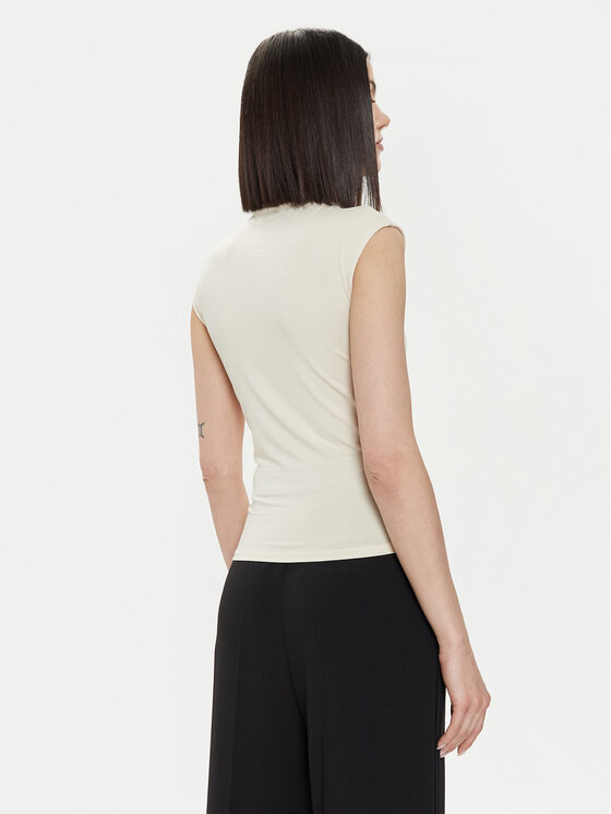 Gina Tricot Gina Tricot Marškinėliai 20883 Écru Slim Fit