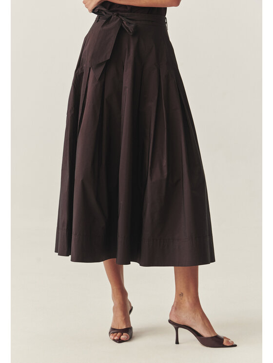 TATUUM Tatuum Spódnica midi TAFTANI Czerwony Flare Fit
