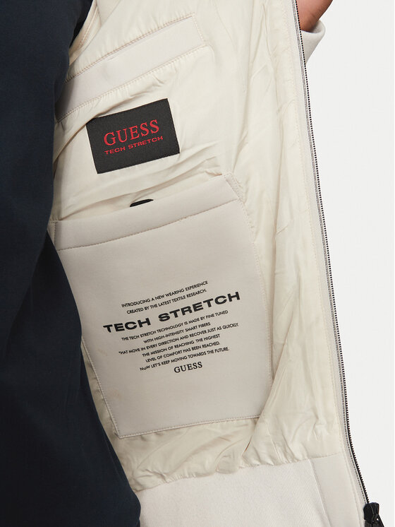 Guess Guess Pūkinė striukė M4YL37 WG9U2 Écru Regular Fit