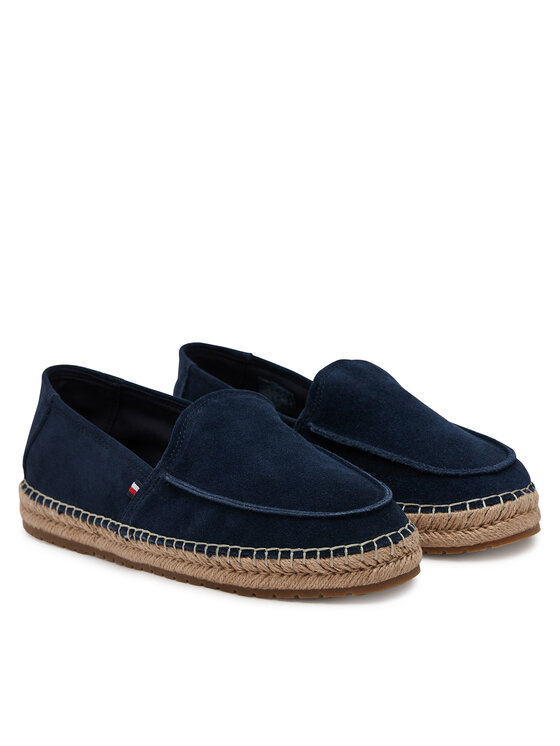 Tommy Hilfiger Tommy Hilfiger Espadryle Hilfiger Flex Espa Suede Loafer FM0FM05392 Granatowy