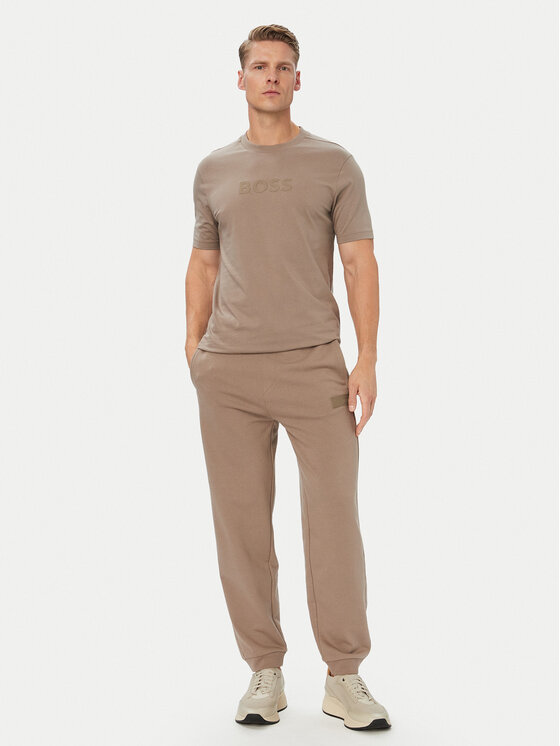 BOSS BOSS T-shirt Logo 50553652 Beige scuro Regular Fit